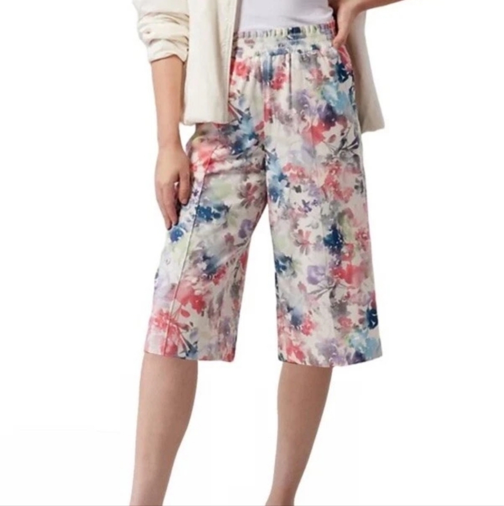 athleta ♡ savannah bermuda short floral wide leg
